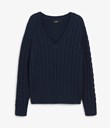 Thumbnail Cable knitted sweater - Blue - Woman - Kappahl