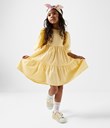 Thumbnail Dress with short puffed sleeves - Yellow - Kids - Kappahl