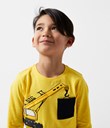 Thumbnail Pitkähihainen T-paita painatuksella - Keltainen - Lapset - Kappah