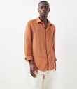 Thumbnail Linen shirt regular fit - Orange - Men - Kappahl