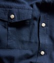 Thumbnail Short sleeved shirt in linen mix - Blue - Men - Kappahl