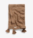 Thumbnail Knitted, patterned baby blanket | Brown | Kids | Kappahl