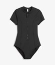 Thumbnail Swimsuit with short sleeve | Black | Woman | Kappahl