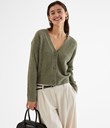 Thumbnail Rib knit cardigan | Green | Woman | Kappahl