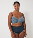 Thumbnail Padded wired bra in lace | Blue | Woman | Kappahl