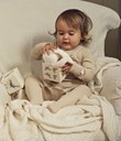 Thumbnail Ribbad babypyjamas med fötter | Beige | Barn | Kappahl