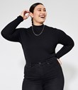 Thumbnail Poloneck sweater | Black | Woman | Kappahl