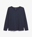 Thumbnail Basic top with long sleeve | Blue | Woman | Kappahl